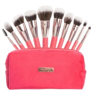 Kit Brocha trendy X10 Rosa Terciopelo